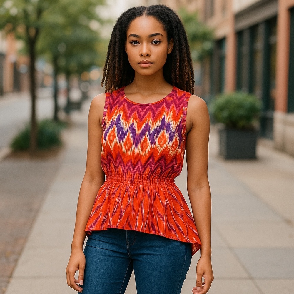 Raga Anthropologie sleeveless peplum blouse size Small NWOT